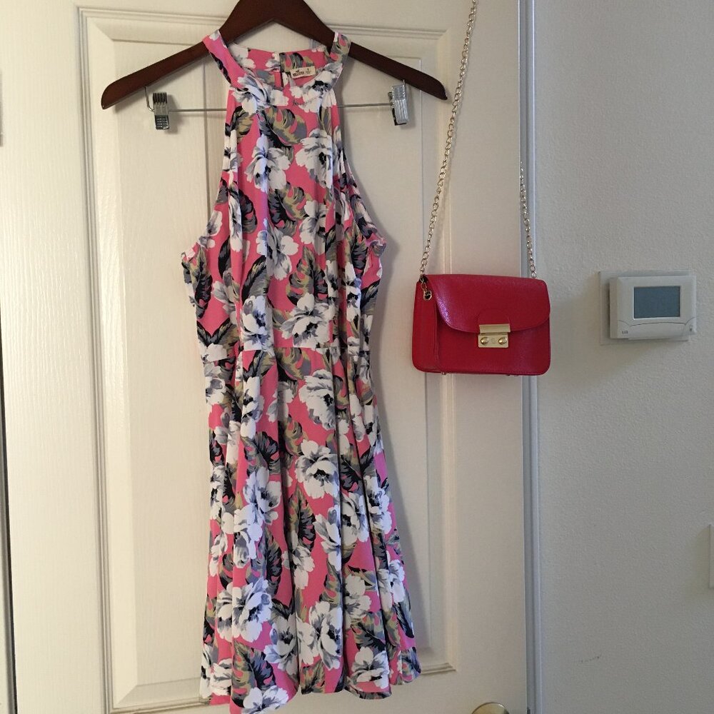 Hollister Floral Dress Pink Size S